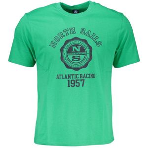 North Sails - Groene Katoen Print Logo T-Shirt - Heren