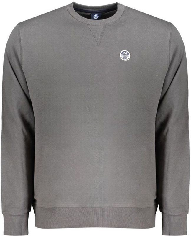 Sweater - Grijs - Casual Crew Neck - Katoen - Lange Mouwen