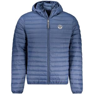 Quilted - Hooded Jacket - Blauw - Polyamide - Lange Mouwen