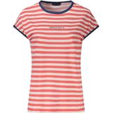 T-shirt - Rood - Gestreept - Korte Mouwen - Crew Neck - Vrouwen