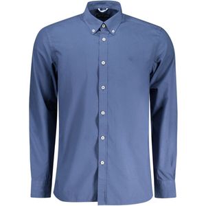 North Sails - Long Sleeve Oxford Shirt - Blauw - Katoenen Overhemd