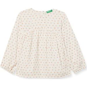 United Colors of Benetton Shirt voor meisjes, Bianco 64l, 74 cm