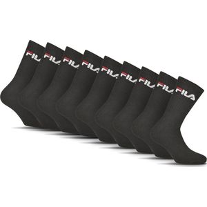 Fila - Sportsokken - Zwart - Crew Tennis Full Terry Socks - Set van 9 Paar