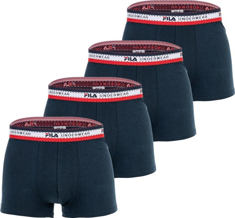 Fila - Boxershorts - Verpakking van 4 - Zacht Stretchkatoen