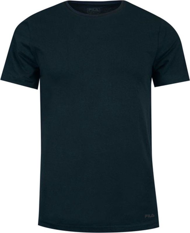 Fila - T-shirt - Marineblauw - Regelmatig Fit - Katoen