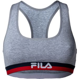 Fila - Woman Bra Elastic Band - Dames Top - Grijs - Katoen