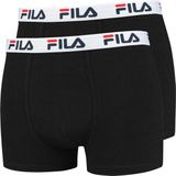 Fila - Boxershort - Zwart - 2-Pack - Katoen en Elastaan