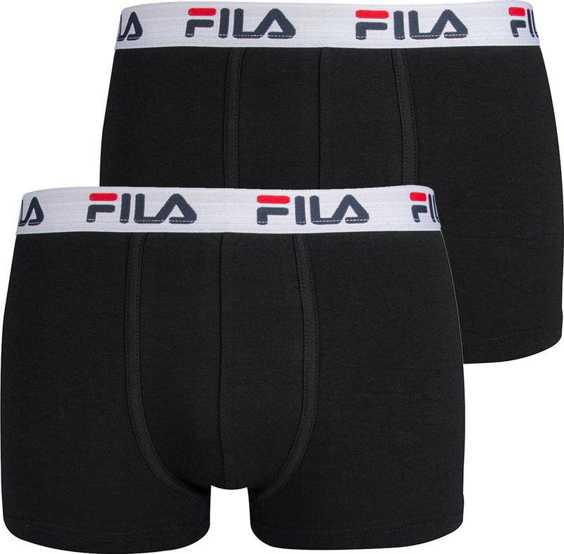 Fila - Boxershort - Zwart - 2-Pack - Katoen en Elastaan