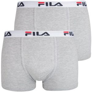 Fila - Man Boxer Elastic Band 2-pack - Grijs - Heren - maat  XXL