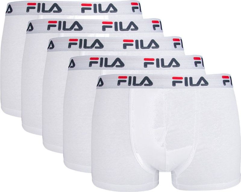 FILA - Heren Basic Boxershorts - Wit - 5 Pack