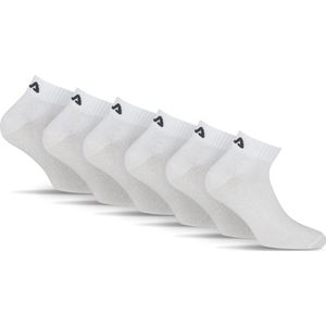 FILA - Quartersokken - Wit - 6 Pack