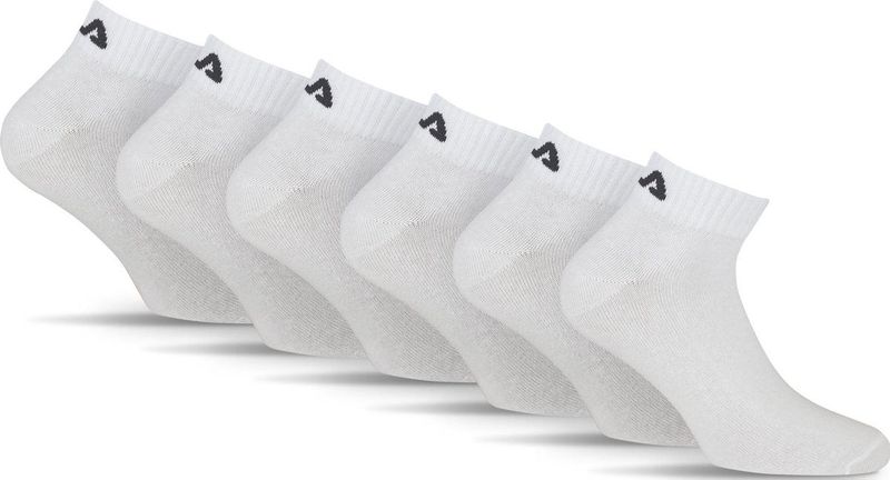 FILA - Quartersokken - Wit - 6 Pack