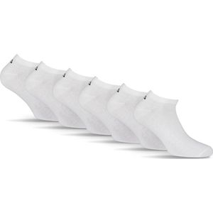 Enkelsokken - Wit - 6 Paar - Anatomisch Vormgegeven - Geribde Boord