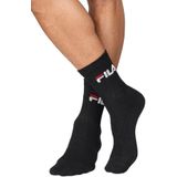 Fila - Crew Tennis Full Terry Socks - Zwart - Set van 6 paar