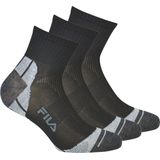 Fila mid-high sokken 3-pack zwart, maat 35-38 katoen