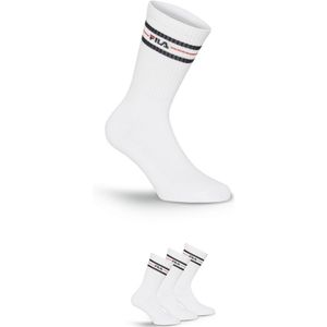 Fila - Lifestyle Plain Socks - Enkelsokken - Wit - Katoenmix - 3 Paar