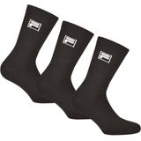 FILA - Crew Tennissokken - Zwart - 3-pack