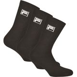 FILA - Crew Tennissokken - Zwart - 3-pack
