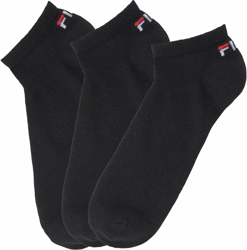 Fila Sneakersocken "UNISEX INVISIBLE PLAIN SOCKS", (3 Paar), mit eingestricktem Logo an der Ferse