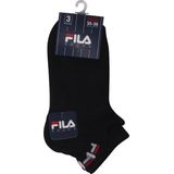 Fila - Quarter - Sokken - Zwart - 3-pack van Katoen Mix