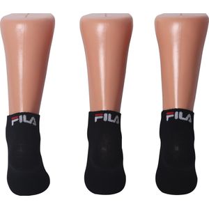 Fila - Quarter - Sokken - Zwart - 3-pack van Katoen Mix
