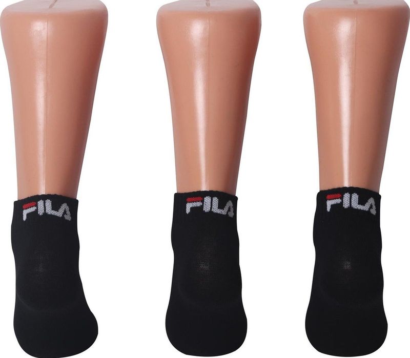 Fila - Quarter - Sokken - Zwart - 3-pack van Katoen Mix