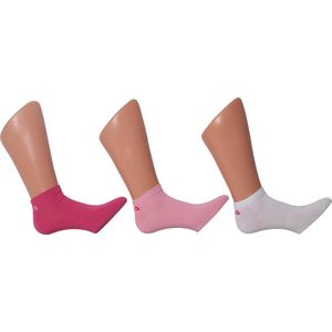 Fila - Sneaker Sokken - 3-Pack - Roze, Donker Roze, Wit - Katoen, Polyester, Elastaan