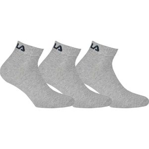 Fila - Enkelsokken - Grijs - Katoen/Polyester Mix - 3 Paar