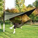 Strut Mosquito Net Hammock Diamond Sunshade Set Outdoor Camping Automatische Quick-Open Anti-Mosquito Hangmat Canopy Set (Leger Groen)