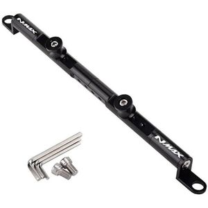 Motorfiets Multifunctionele Lat Evenwichtige Navigatie Stuur Mount Uitbreiding Voor NMAX125 NMAX155 NMAX160 (Color : Black)