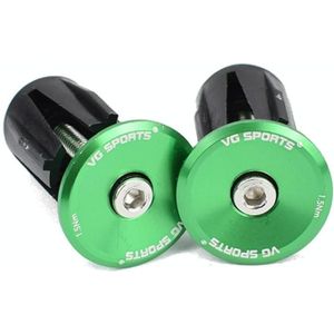 2 paar Aluminium Fiets Uitbreiding Stuur Plug(Groen)