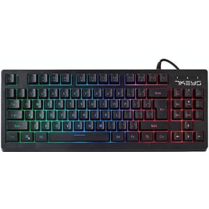 PK-870 USB-poort RGB Lighting Mechanical Gaming Wired Keyboard (Zwart)