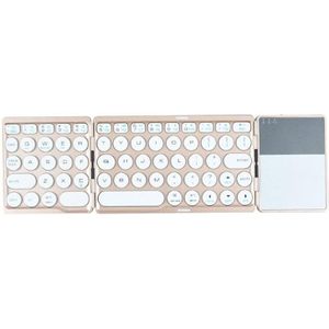 B052 Universele ronde Keycap Mini Drievoudig Bluetooth Draadloos toetsenbord met touchpad