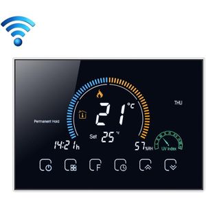 BHT-8000-GCLW Regeling van water- / gasboiler Verwarming Energiebesparend en milieuvriendelijk Smart Home Negatief display LCD-scherm Ronde kamerthermostaat met wifi