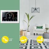 BHP-8000-W 3H2C Smart Home warmtepomp ronde kamer spiegelbehuizing thermostaat zonder wifi  AC 24 V