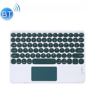 250C 10 inch Universal Tablet Ronde Keycap Draadloos Bluetooth-toetsenbord met aanraakscherm