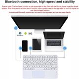 250C 10 inch Universal Tablet Ronde Keycap Draadloos Bluetooth-toetsenbord met aanraakscherm