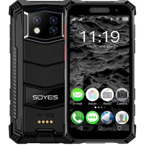 SOYES S10 Max Rugged Phone  4GB+64GB  IP68 Waterproof Dustproof Shockproof  Face ID & Fingerprint Identification  3 5 inch Android 10.0 MTK6762 Octa Core tot 2 0GHz  Dual SIM  PTT Walkie Talkie  OTG  NFC  Netwerk: 4G (Zwart)