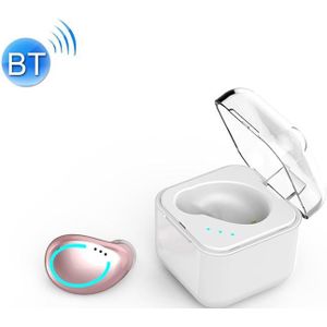 M-B8 Bluetooth 5.0 Mini Invisible In-Ear Stereo Draadloze Bluetooth-oortelefoon met oplaaddoos (ROSE GOUD)