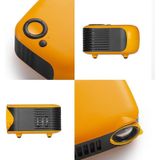 A2000 1080P mini draagbare slimme projector kinderprojector  Amerikaanse stekker (geel blauw)