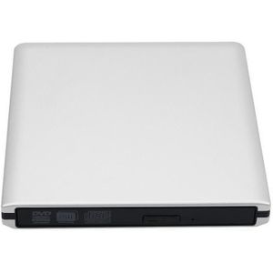 Aluminium Externe DVD-recorder USB3.0 Mobile Externe Desktop Laptop Optical Drive (Silver)