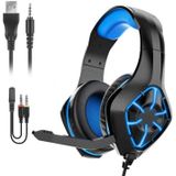 GS-1000 E-Sports Gaming PC Computer Bedraad Headset met Microfoon (Black Blue)
