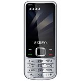 Servo V9500 mobiele telefoon  Engelse sleutel  2.4 inch  SPREDTRUM SC6531CA  21 sleutels  ondersteuning Bluetooth  FM  Magic Sound  Flashlight  GSM  Quad Sim (Silver)