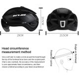 GUB CJD Integraal gevormde fietsbril-helm met achterlicht (Pearl White)