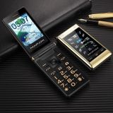 Mafam F10 Dual-Screen Flip Phone  2 8 inch Touch Display + 2.4 inch  5900mAh batterij  ondersteuning FM  SOS  GSM  Familienummer  Grote toetsen  Dual Sim (Goud)