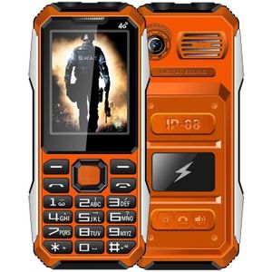 A6 4G Triple Proofing Elder Phone  Waterdichte schokbestendig stofdicht  6800 mAh batterij  2 4 inch  21 toetsen  Bluetooth  LED -zaklamp  FM  SOS  Dual SIM  Netwerk: 4G