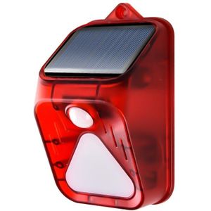 Solar Inbraakalarm Licht Afstandsbediening Menselijk Lichaam Inductie Alarm (Rood)