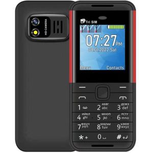 SERVO BM5310 Mini Mobile Phone  Russian Key  1.33 inch  MTK6261D  21 Keys  Support Bluetooth  FM  Magic Sound  Auto Call Record  GSM  Triple SIM (Black Red)