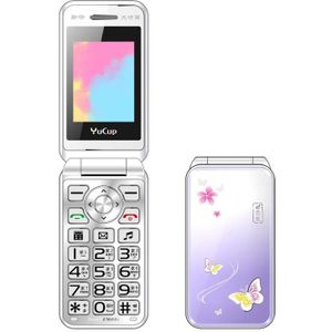 N509 Flip-telefoon voor dames  2 4 inch  6800 mAh  ondersteuning voor FM  zaklampen  MP3  grote toetsen  dubbele simkaart  EU-stekker