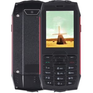 Rugtel R3C robuuste telefoon  IP68 Waterdicht Stofdicht Schokbestendig  2 8 inch  MTK6261D  2500mAh Batterij  SOS  FM  Dual SIM (Rood)